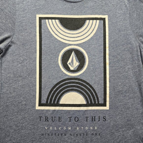 Volcom Tshirt‎ Mens Large Blue True To This Outdoor Surf wear Skater Casual - Picture 2 of 8
